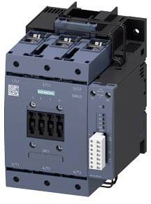 Ein grauer elektrischer Schütz von Siemens, Modell Sirius, mit mehreren Anschlussmöglichkeiten und markantem Design.
