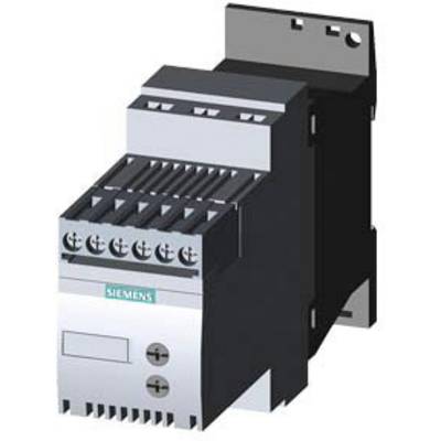 Ein schwarzer elektrischer Schütz von Siemens mit mehreren Anschlussklemmen und einem Befestigungswinkel zur Montage.