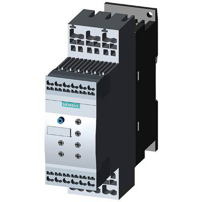 Ein schwarzes elektrisches Bauteil mit dem Siemens-Logo, mehreren Anschlüssen und Befestigungsmöglichkeiten.