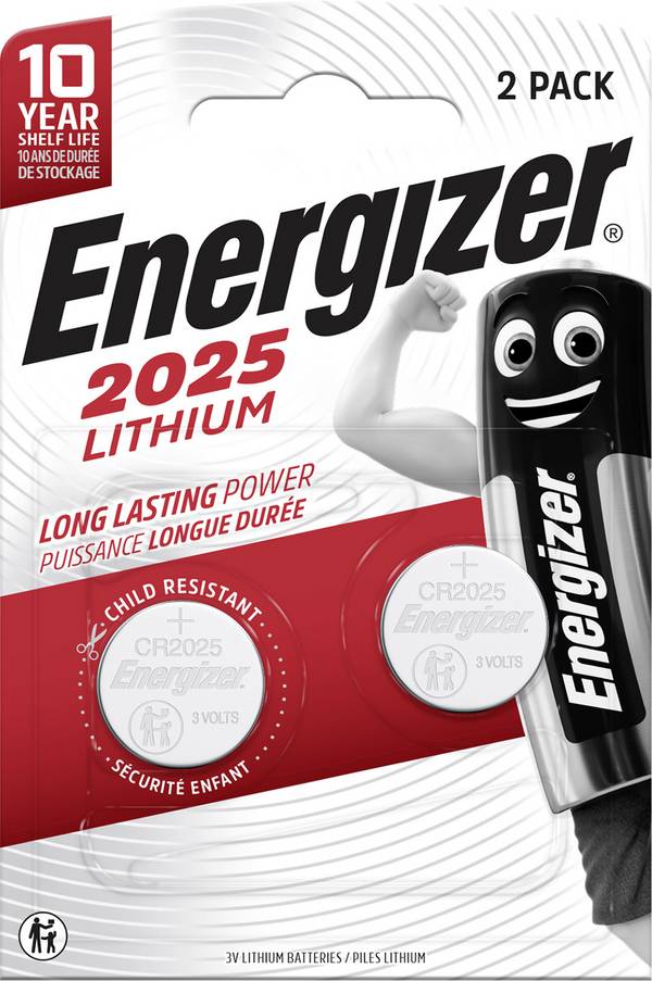 Energizer Knopfzelle CR2025 3 V 2 St. 163 mAh Lithium CR2025