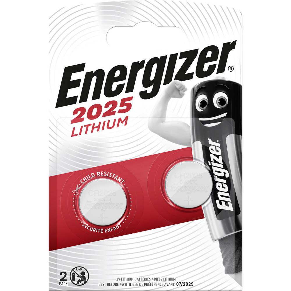 Energizer Batterij Energizer knoopcel CR2025-pak 2 (248333)