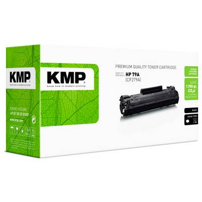KMP Premium-Qualität Tonerkartusche für HP 79A (CF279A), schwarzer Toner, dargestellt mit grüner Verpackung und Kartuschenabbildung