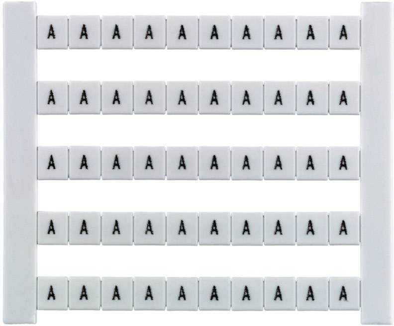 Ein weißes quadratisches Gitter mit schwarzen Buchstaben 'A' in jeder Zelle, gleichmäßig verteilt über sieben horizontale Reihen.