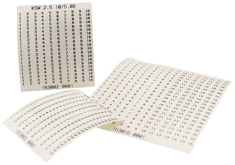 Weidmüller 1652250001 Klemmenmarkierung Weiß 10 St.