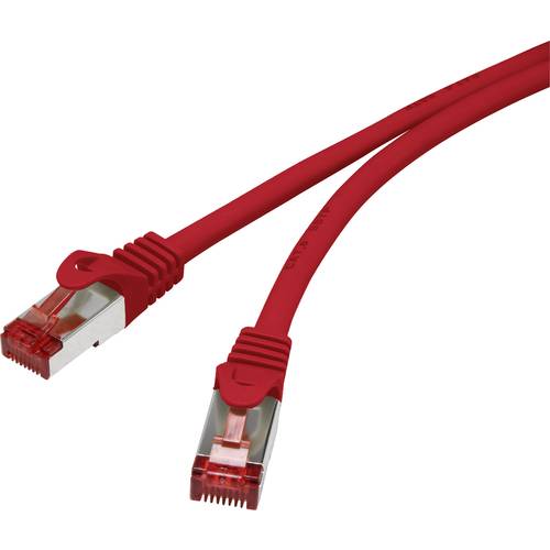 Renkforce RF-5251926 RJ45 Netzwerkkabel, Patchkabel CAT 6 S/FTP 0.15 m Rot mit Rastnasenschutz, vergoldete Steckkontakte...