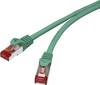 Renkforce RF-5239500 RJ45 Patchkabel CAT 6 S/FTP 1.00 m Grün mit Rastnasenschutz, vergoldete Steckkontakte, Flammwidrig 1 St.
