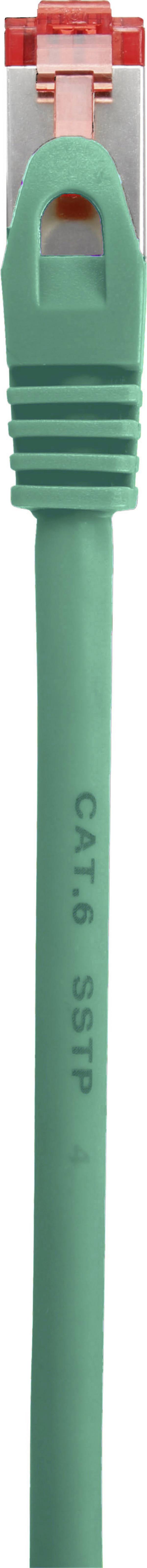 Renkforce RF-5503262 RJ45 Patchkabel CAT 6 S/FTP 10.00 m Grün mit Rastnasenschutz, vergoldete Steckkontakte, Flammwidrig 1 St.