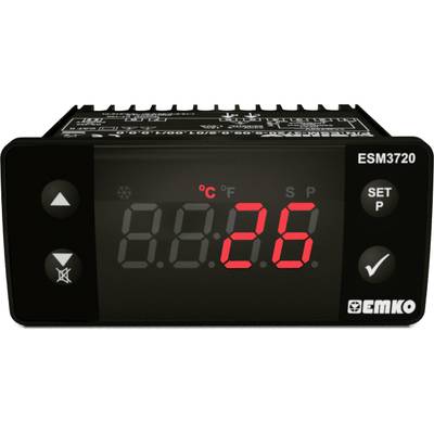 Digitales Bedienfeld eines Temperaturreglers, zeigt '26°C' an. Markenname 'EMKO' unten rechts. Quadratische Form mit mehreren Tasten.
