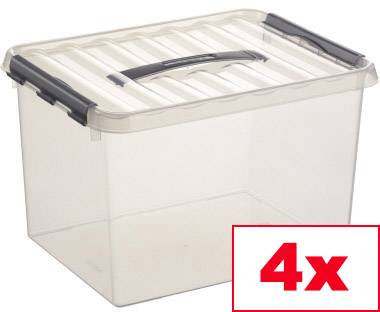 Helit Aufbewahrungsbox Sunware Q-line Transparent 22 l (B x H x T) 300 x 260 x 400 mm 4 St.