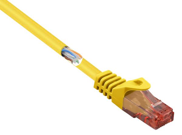 Renkforce RF-5462928 RJ45 Patchkabel CAT 6 U/UTP 0.15 m Gelb mit Rastnasenschutz, Halogenfrei 1 St.