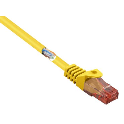 Renkforce RF-5128866 RJ45 Netzwerkkabel, Patchkabel CAT 6 U/UTP 2.00 m Gelb mit Rastnasenschutz, Halogenfrei 1 St.