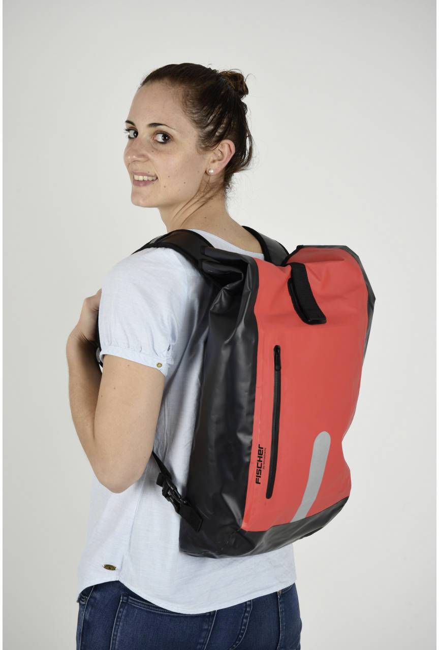 FISCHER Fahrrad-Gepäckträgertasche, rot/schwarz-6