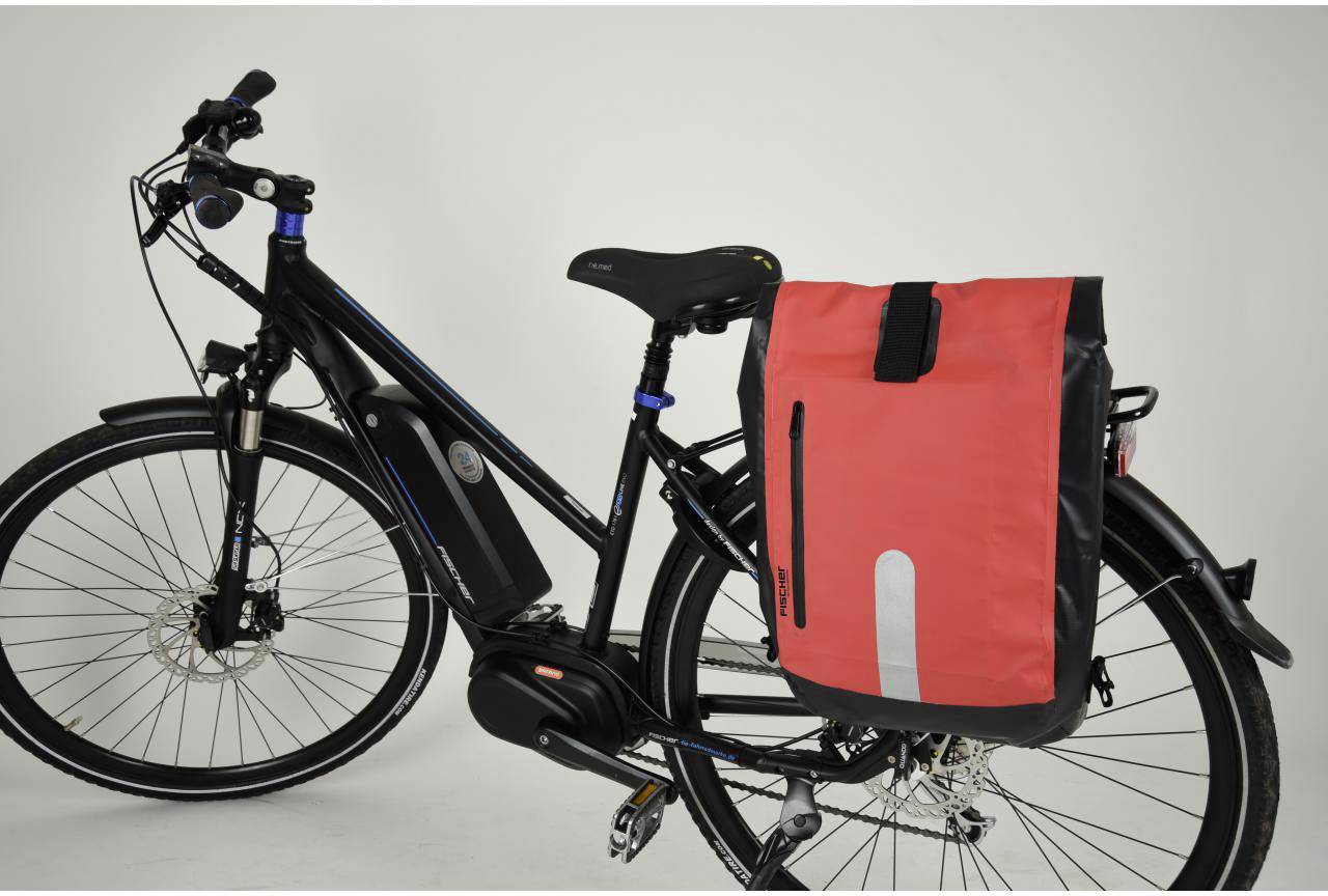 FISCHER Fahrrad-Gepäckträgertasche, rot/schwarz-7