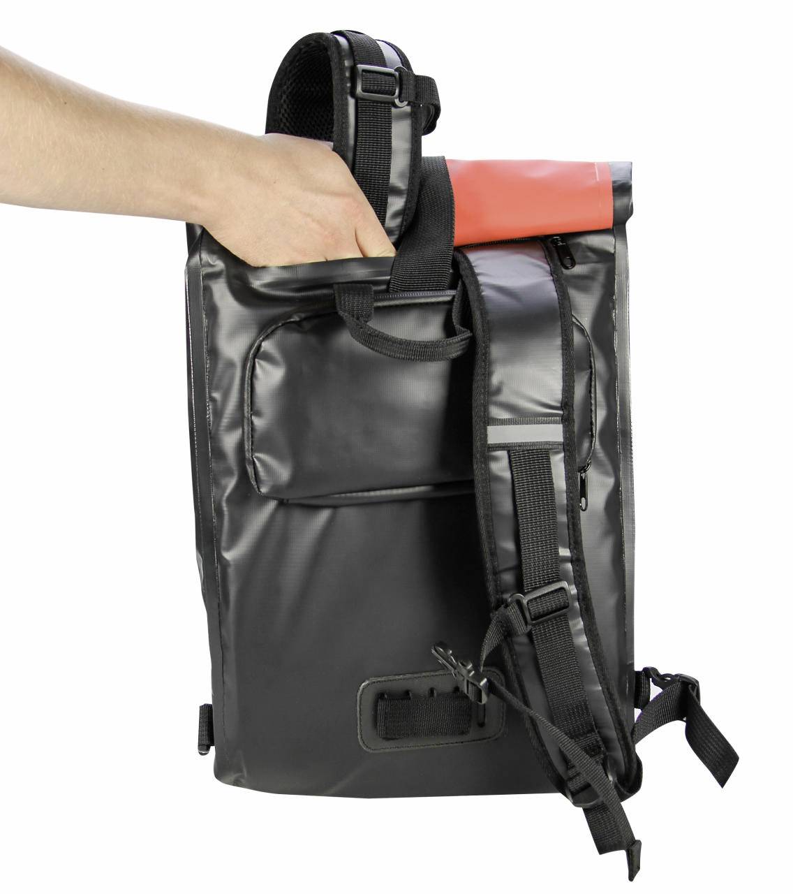 FISCHER Fahrrad-Gepäckträgertasche, rot/schwarz-8