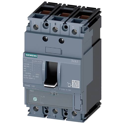 Thumbnail - Siemens 3VA1163-5EE36-0AA0 Leistungsschalter 1 St. Einstellbereich (Strom): 44 - 63 A Schaltspannung (max.): 690 V/AC (B...