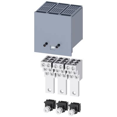 Ein elektrischer Verteilerkasten mit Anschlussklemmen und Sicherungshaltern, geeignet für industrielle Anwendung in Schaltschrank.
