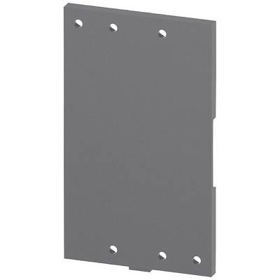 Graues Metallblech mit acht gleichmäßig verteilten Löchern an den Rändern. Verwendet zur Befestigung oder als Verstärkungselement.