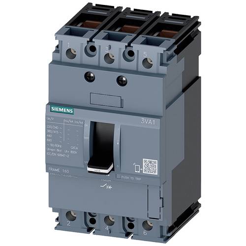 Thumbnail - Siemens 3VA1116-6ED36-0AA0 Leistungsschalter 1 St. Einstellbereich (Strom): 160 - 160 A Schaltspannung (max.): 690 V/AC ...
