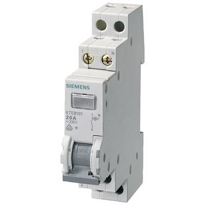Abgebildet ist ein Siemens-Leitungsschutzschalter, 20 Ampere, 230 Volt, schaltet Stromkreise ab, um elektrische Überlastungen zu verhindern.