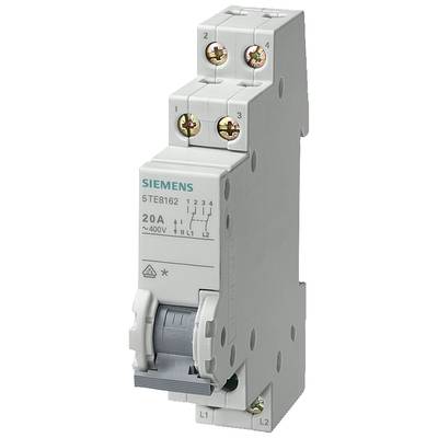 Stromkreisautomat von Siemens, Modell 5TE8162, 20 Ampere, 400 Volt, mit Kippschalter und Klemmen für elektrische Installationen.