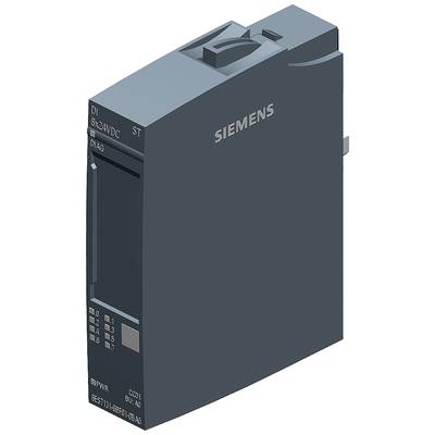Ein blaues Siemens-Modul für industrielle Steuerungen mit Stromversorgungs- und Diagnoseanzeigen.