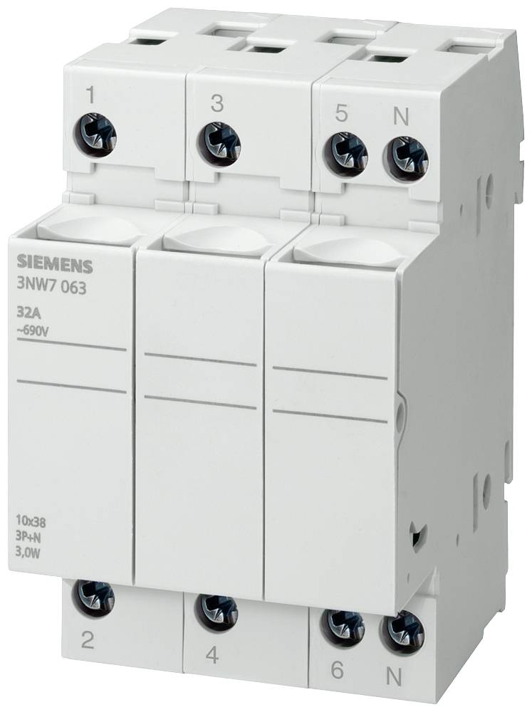 Siemens 3NW7063 3NW7063 Zylindersicherungshalter 32 A 690 V/AC 1 St.