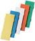 Fünf bunte Rechtecke, schräg gestapelt: Gelb, Blau, Weiß, Rot und Grün. Jedes Rechteck zeigt eine unterschiedliche Farbe.