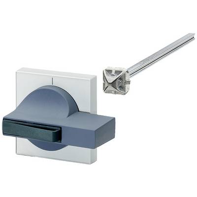 Ein grauer Schalthebel mit einer quadratischen Basis und ein langer Metallstab, der separat gezeigt wird.