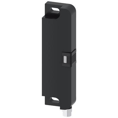 Ein schwarzer, rechteckiger Sensor mit abgerundeten Kanten und Metallanschluss an der Unterseite.