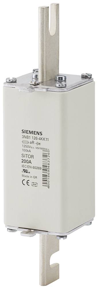 Siemens 3NB11264KK11 Sicherungseinsatz Sicherungsgröße = 1L 200 A 2 St.