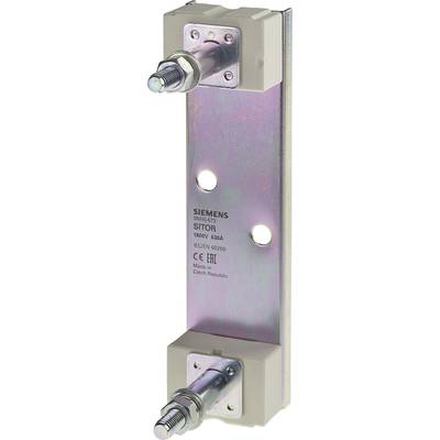 Metallsicherungshalter mit 'SIEMENS SITOR 160V 630A' Beschriftung. Kompakt, vertikal montiert, geeignet für industrielle Anwendungen.