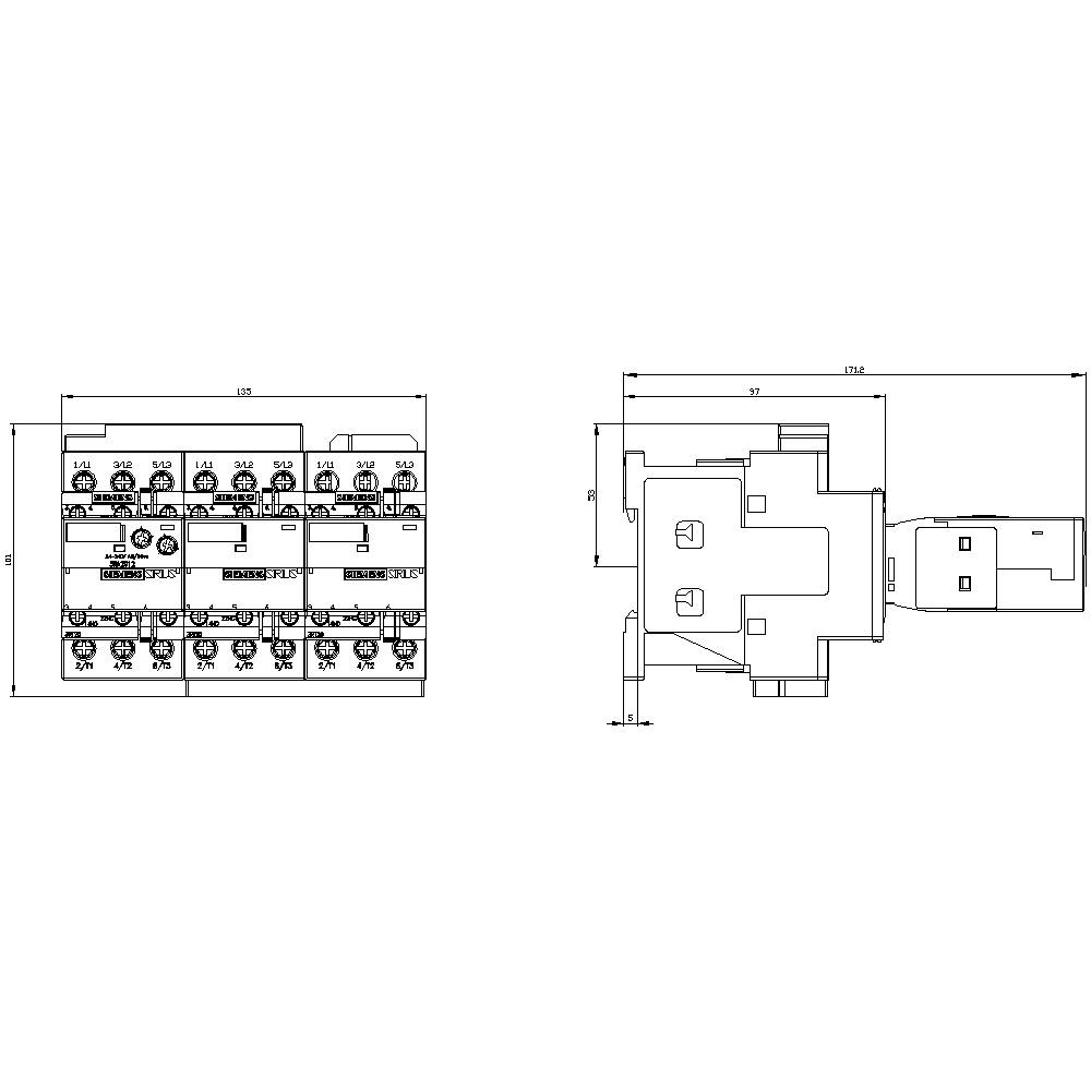Technische Zeichnung einer elektrischen Schaltung mit detaillierten Maßen und Komponentenstandorten, zeigt Anschlüsse und Layout.
