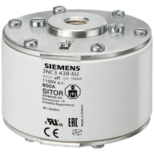 Siemens 3NC33376U Sicherungseinsatz Sicherungsgröße = 3 710 A 1000 V 3 St.