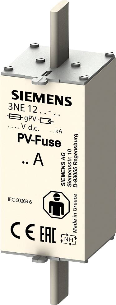 PV-Sicherungseinsatz, mit Messerkontakten, NH2XL, In: 250 A, gPV, Un DC: 1500 V, Stirnkennmelder-0