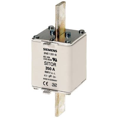 Sicherungseinsatz mit der Aufschrift 'SIEMENS 3NE1 331-0 SITOR 350 A 690V a.c.'. Geeignet für elektrische Überstromschutzanwendungen.