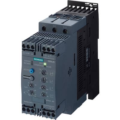 Elektrisches Gerät von Siemens, Modell Sirius, verwendet zur Steuerung von industriellen Schaltanlagen, in schwarz-grauem Gehäuse.