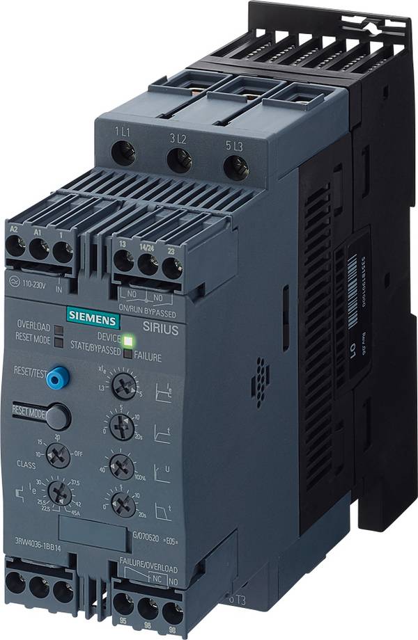 Siemens 3RW4036-1BB04 3RW40361BB04 Sanftstarter Motorleistung bei 400 V 22 kW 480 V Nennstrom 45 A