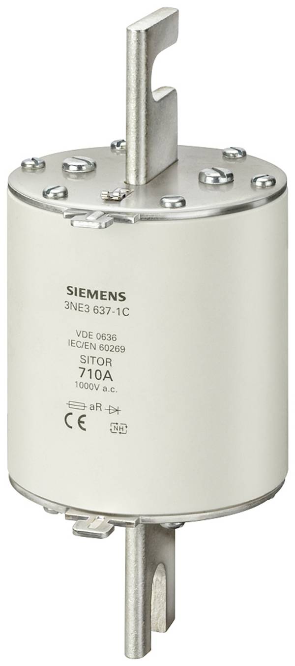 Siemens 3NE36371C Sicherungseinsatz  Passend für (Sicherungen) Sicherungsgröße 000 - 4 Sicherungsgröße = 3  710 A  1000 V 3 St.