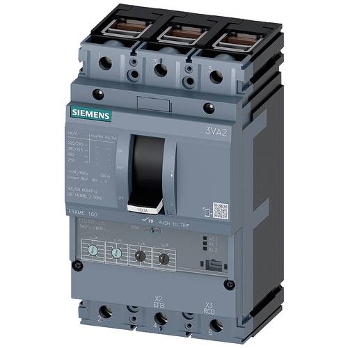 Siemens 3VA2116-8HM36-0AA0 Leistungsschalter 1 St. Einstellbereich (Strom): 63 - 160 A Schaltspannung (max.): 690 V/AC (...