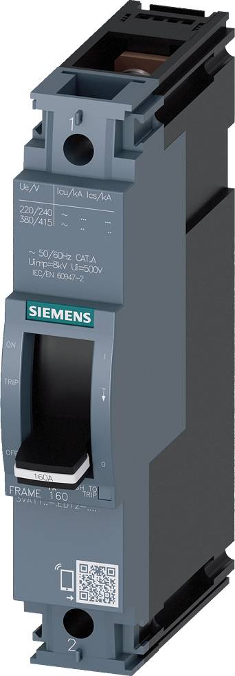Siemens 3VA1110-5ED12-0AA0 Leistungsschalter 1 St. Einstellbereich (Strom): 100 - 100 A Schaltspannung (max.): 415 V/AC ...