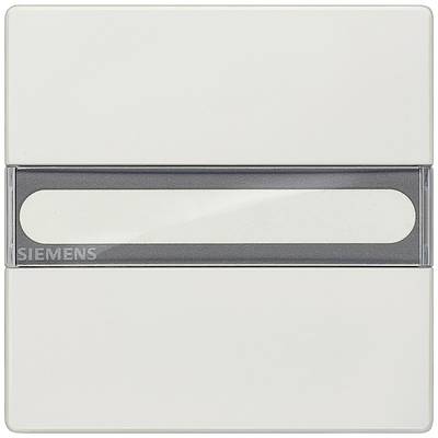 Ein rechteckiger, heller Lichtschalter von Siemens, minimalistisch gestaltet mit einem horizontalen Streifen in der Mitte.