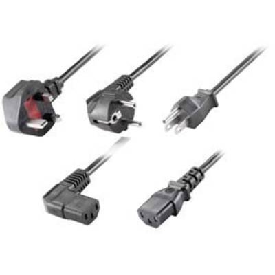 Verschiedene Arten von Steckdosenadaptern und Anschlusskabeln, die internationale Kompatibilität für elektronische Geräte ermöglichen.