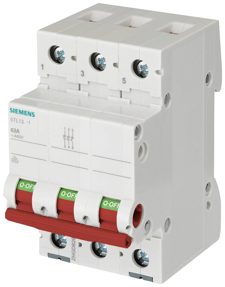 Ausschalter Grau 100 A 3 Schließer Siemens 5TL13911