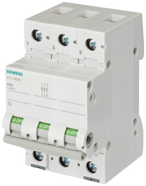 Ausschalter Grau 125 A 3 Schließer Siemens 5TL13920