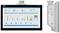Display eines Siemens SIMATIC HMI mit Benutzeroberfläche für Prozesssteuerung, zeigt Symbole für verschiedene Produktionsphasen.