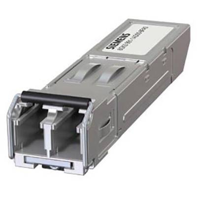 Ein Metall-SFP-Modul mit zwei Anschlüssen dient zur Verbindung von Netzwerkgeräten und ermöglicht Hochgeschwindigkeitsdatenübertragung.