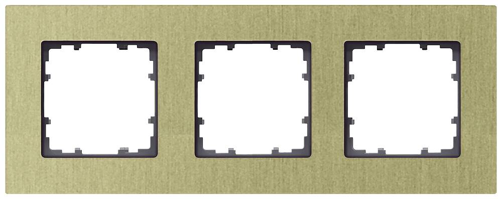 SIEMENS SIEM DELTA miro Aluminium 5TG1123-3 Rahmen 3-fach Echtmaterial Aluminium
