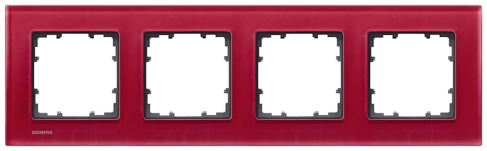 Siemens Schalterprogramm 4fach Rahmen Delta Weiß 5TG12043 1 St.