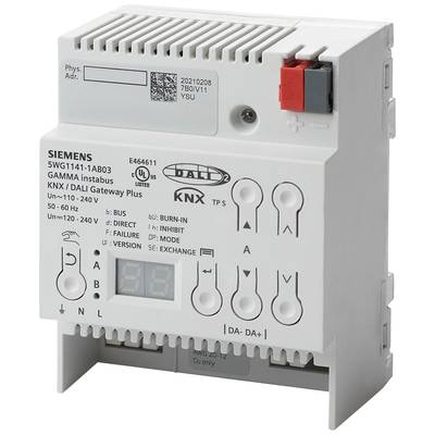 Elektronisches Gerät von Siemens, Modellnummer 5WG1141-1AB03, ein KNX/DALI Gateway. Hauptsächlich zur Lichtsteuerung in Gebäuden.