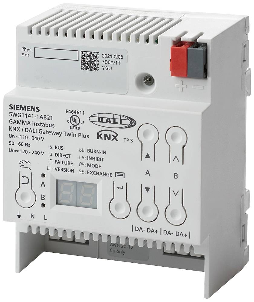 SIEMENS 5WG11411AB21 5WG1141-1AB21 KNX/DALI Gateway TWIN plus N 141/21 2x6